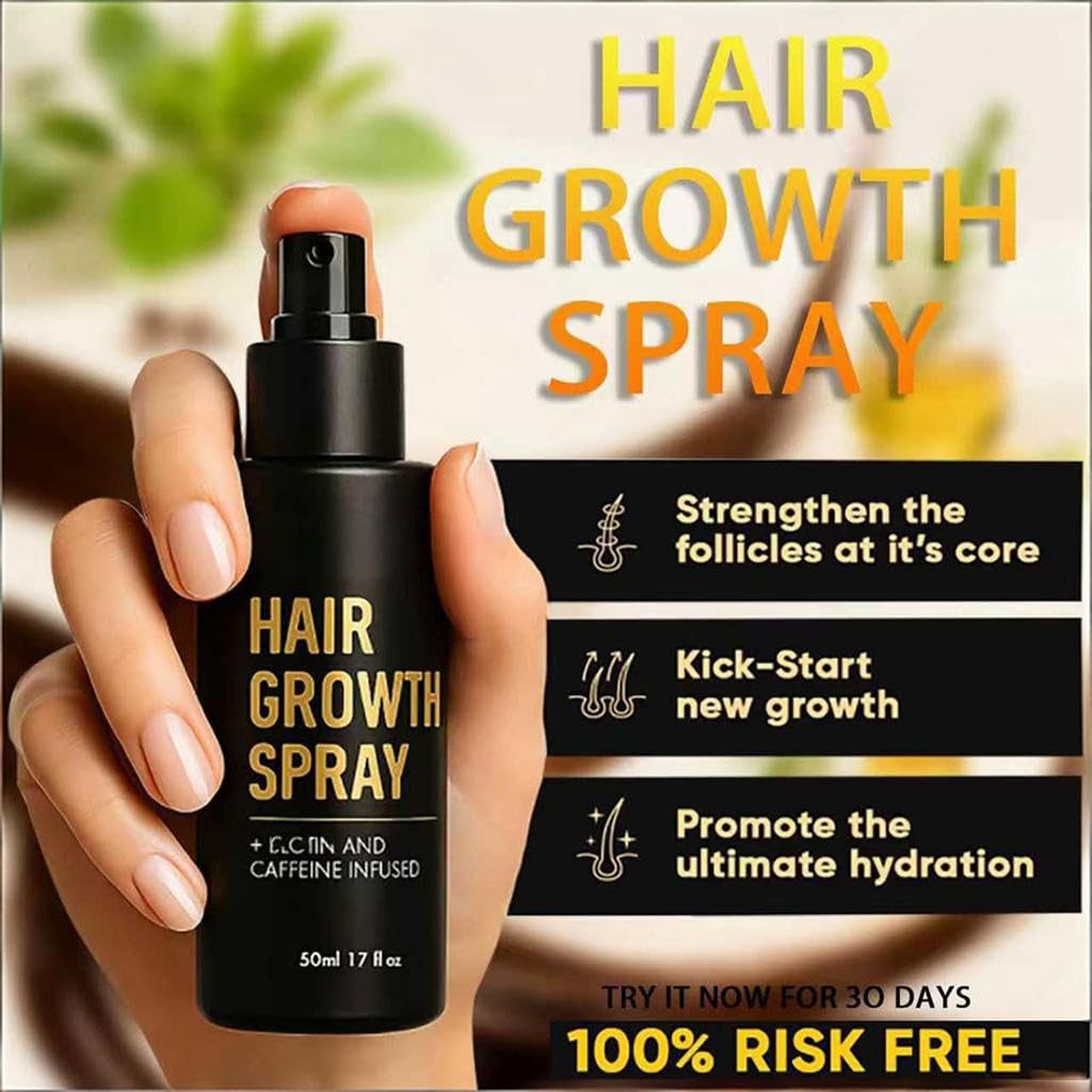 HaloGrow Hair Growth Spray 50ml Natural Hair Thickening Gentle Regrowth Mist