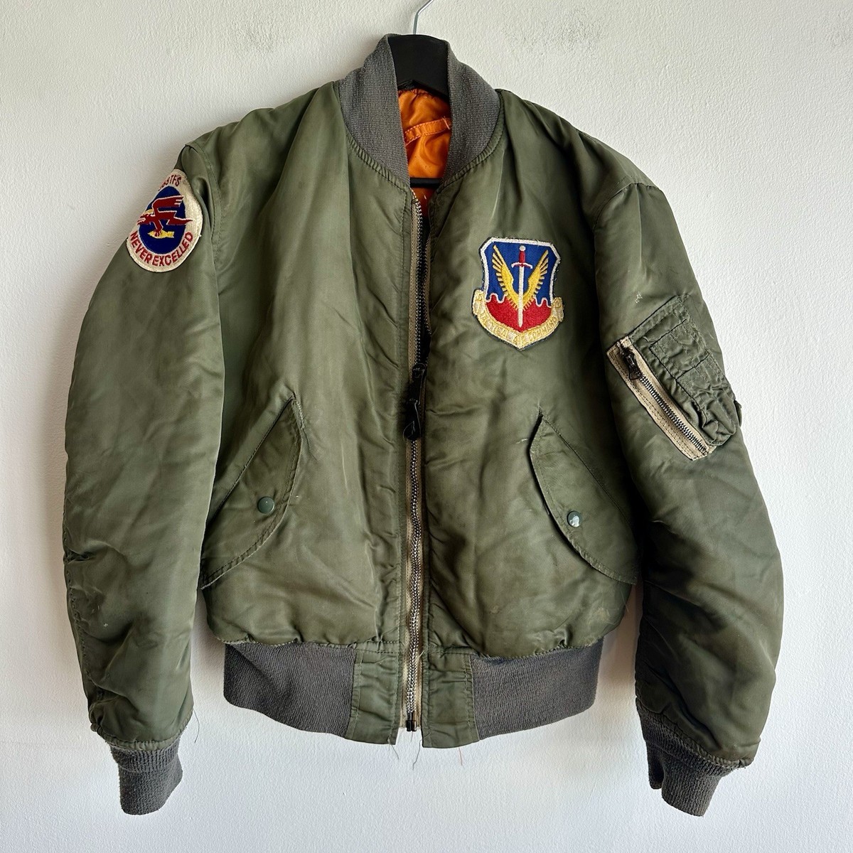 Vietnam War USAF Patched MA-1 Nylon Flight Jacket 389th TFS | eBay