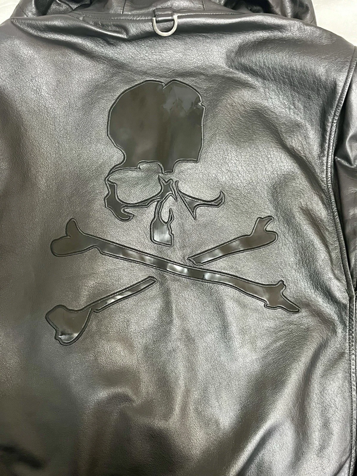 Rare Mastermind Japan MMJ Lambskin Leather Hoodie Size-XL Made in Japan π―π΅ - product detail image 9