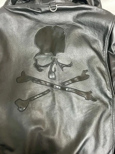 Rare Mastermind Japan MMJ Lambskin Leather Hoodie Size-XL Made in Japan 🇯🇵 image 9