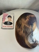 New Synthetic 10" Brown Wig with Wig Cap  Nylon Hair Net Free Shipping