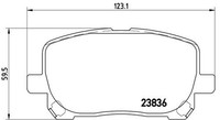 Bremsbelagsatz, Scheibenbremse P 83 061 Brembo FüR Toyota