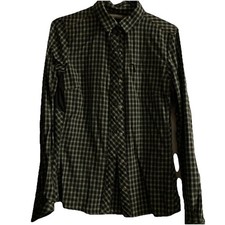 Icebreaker XS Merino Button Shirt Green Plaid