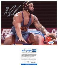 Gable Steveson Signed 8x10 Photo ‘USA’ MN Gophers Wrestling ACOA UFC MMA