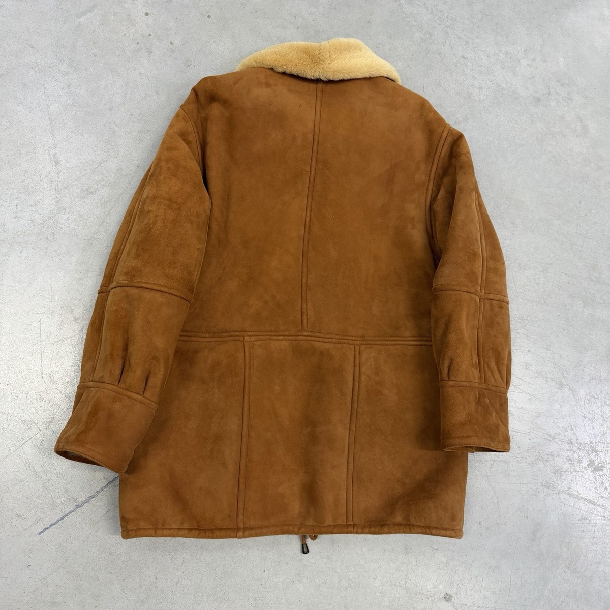 Vintage hammacher Schlemmer 100% Sheepskin Fur Lined Overcoat