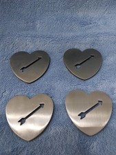 MAGNETE -Herzen - silberfarben - 4 Stück