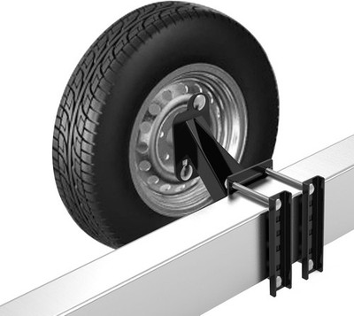 Qualward Spare Tire Mount Bracket for Trailer, Spare Tire Carrier Powder Coat St