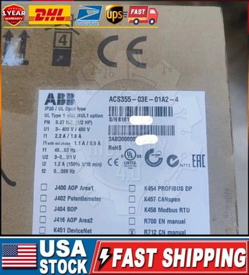 ACS355-03E-01A2-4 brand new ABB frequency converter with box No Keypad