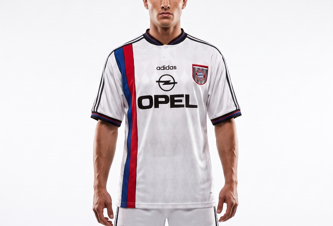 Adidas Bayern Munich 1996-1998 Football  Away Jersey Vintage Opel  Size XL