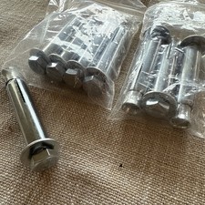 Qty 20 - 1/2" x 2 3/8” New Steel Concrete Wedge Anchor Bolt Mounting Kit Nut