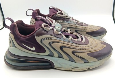 Nike Air Max 270 React Sneakers Women 10 Burgundy Ash Shoes Athletic Walking