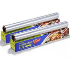 2 PCS Heavy Duty Aluminum Tin Foil Roll 12in x 98ft 12in x 49ft Cooking