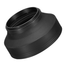 1X 58mm Camera Lens Hood Rubber Collapsible Len Protector Anti-Reflection Black