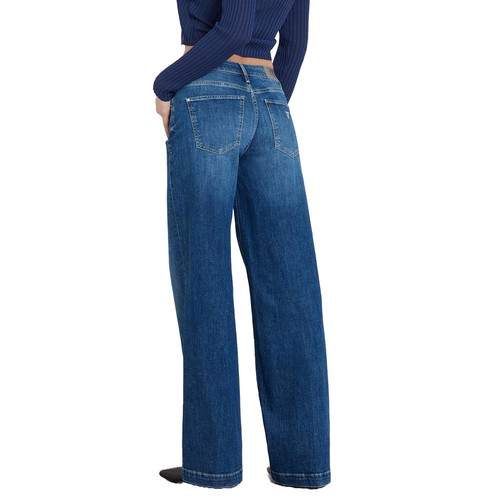 GUESS JEANS PANTALONI DONNA RAGAZZA SEXY PALAZZO LARGO VITA MEDIA W4YA96D5926 - Foto 2 di 6