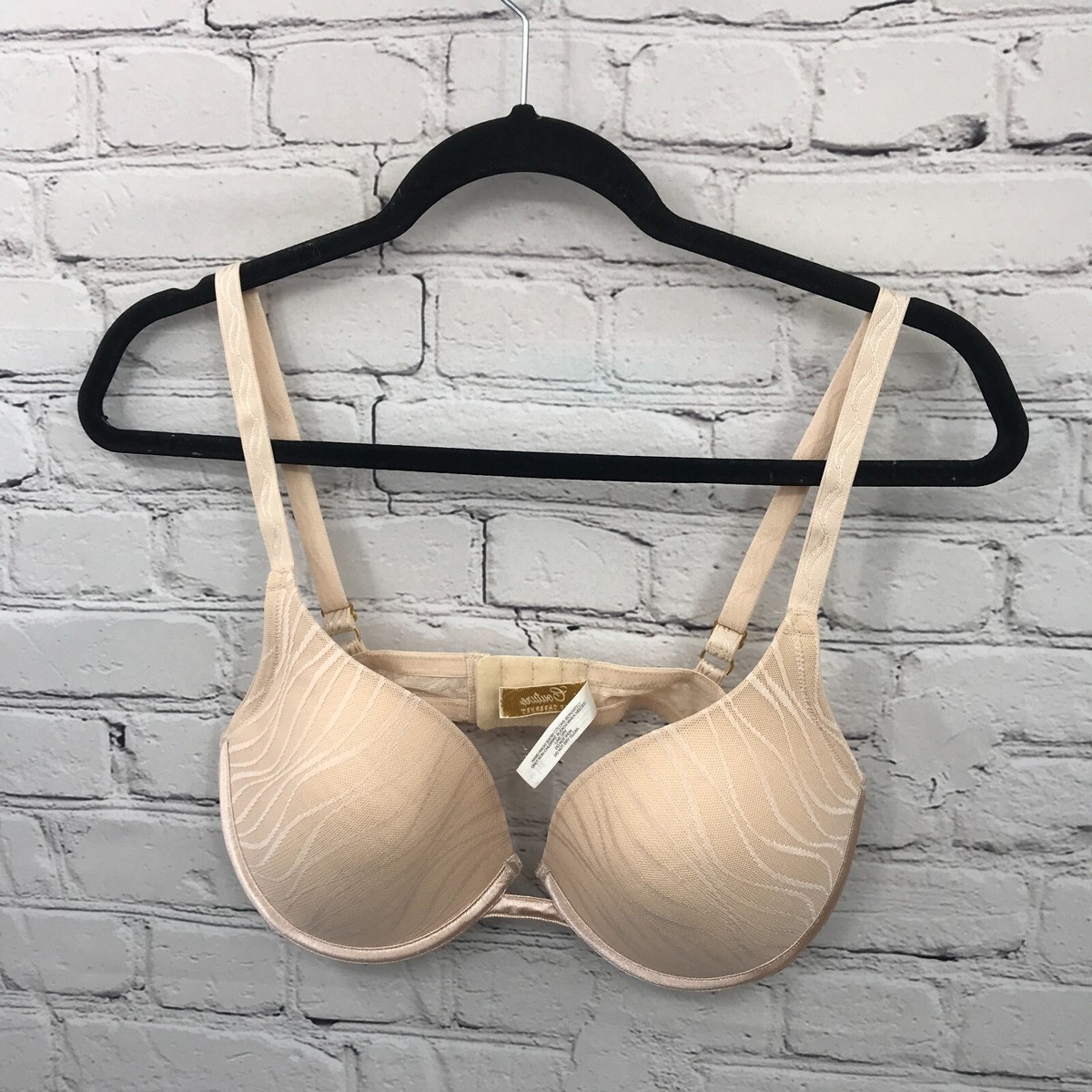 Cabernet Bra Womens 36D Balconette Plunge Padded Adjustable Strap