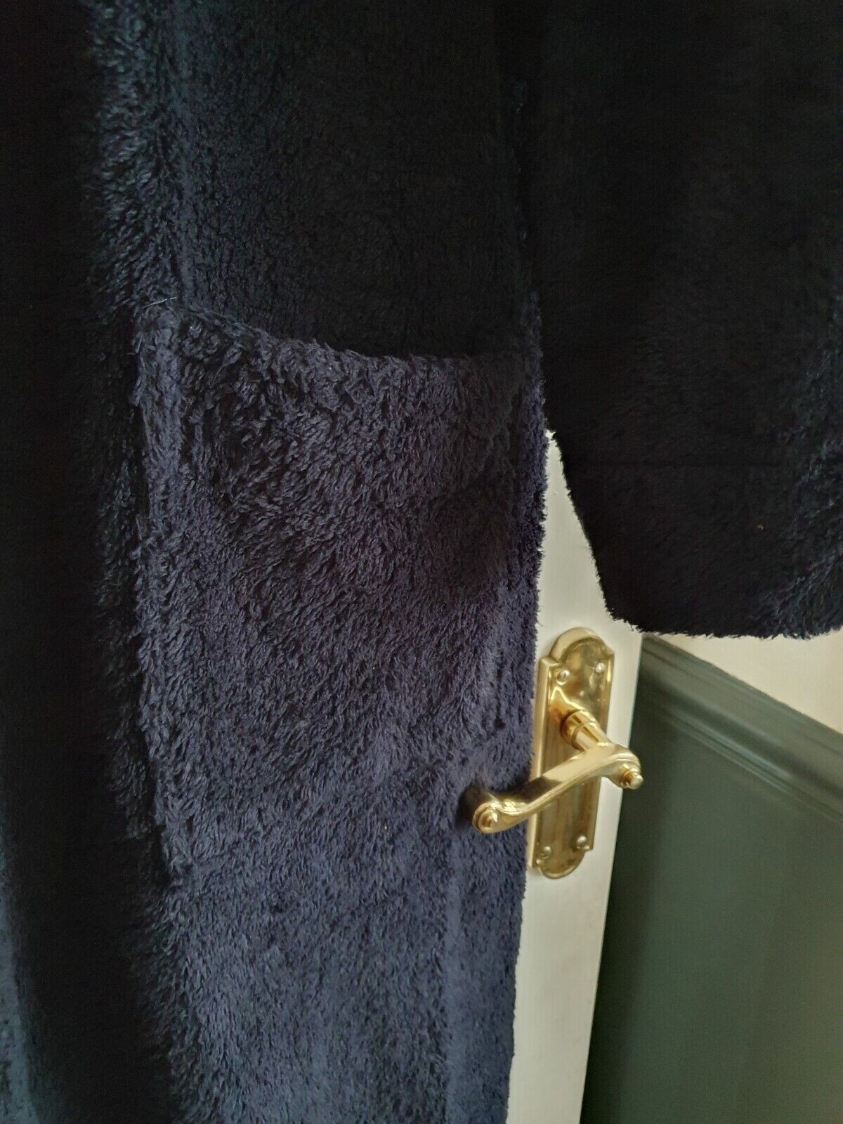 John Lewis Mens Navy Towelling Robe Bathrobe 90Cotton New Without Tag