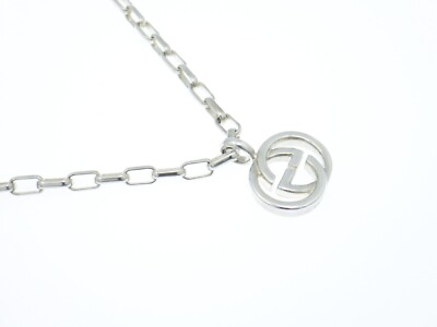 GUCCI Interlocking G Pendant Chain Silver 925 Necklace | eBay