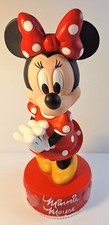 Hucha cambio moneda Minnie Mouse vintage Walt Disney 11" plástico Disneyland
