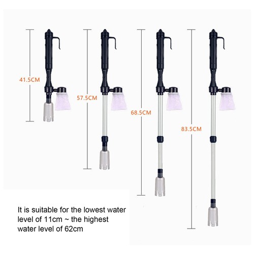 Electric Gravel Vacuum Cleaner Pump Aquarium Fish Tank Water Change Siphon Tools - Picture 4 of 12