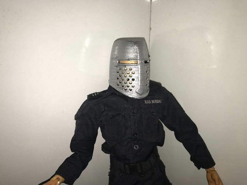 1/6 Scale Templar Knight Helmet (Silver Painted) - Picture 8 of 9