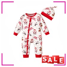 Body tutina tutina vestiti neonato bambino ragazzo ragazza Natale Babbo Natale