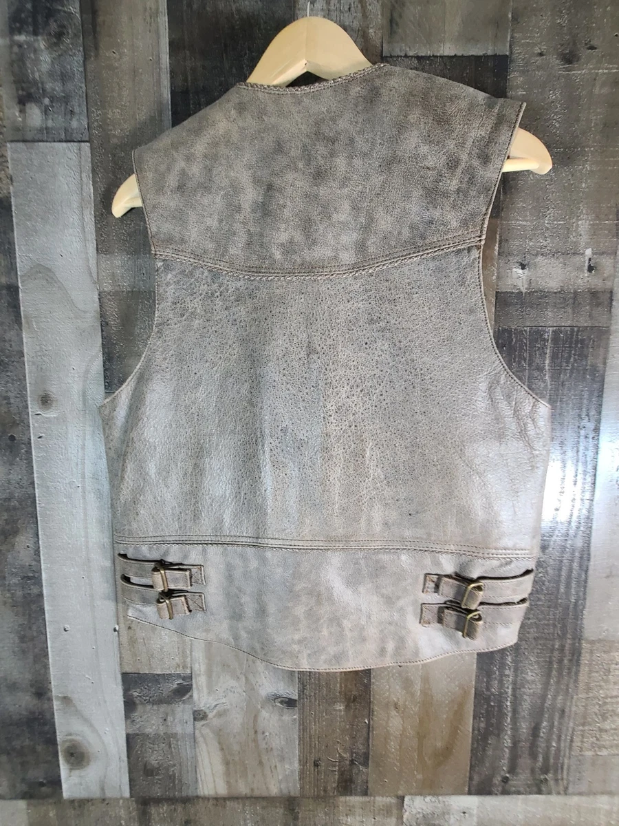 Grey clearance leather vest