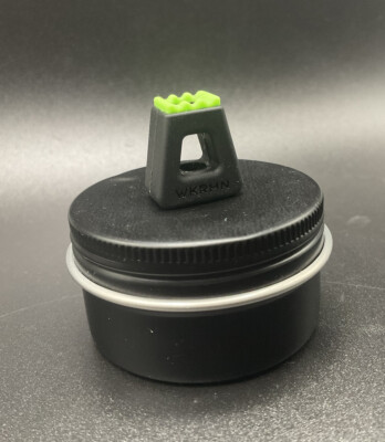 WKRMN Whimp Black/Green Glow PVC EDC Zipper Pull Bead
