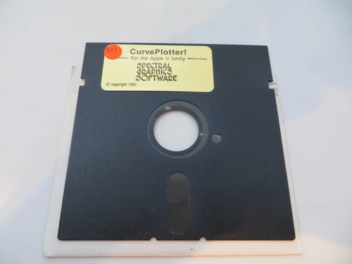 Apple II Family 5.25" Floppy Disk CurvePlotter! Spectral Graphics Software