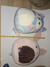 Squismallows About 10" Bundle of 2 Bop Bunny? Sequins  Felixine Fox? 