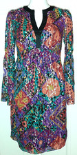 Phoebe Couture Women's 2 Silk Dress Shimmer Lined Long Sleeve w/Pockets