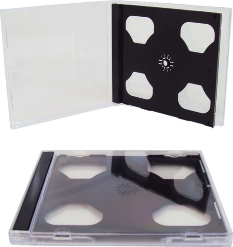 (5) CD2R10DG Doppel CD Jewel Boxen Hüllen SLIMLINE dunkelgrau/schwarz Tray 2CD NEU - Bild 2 von 2