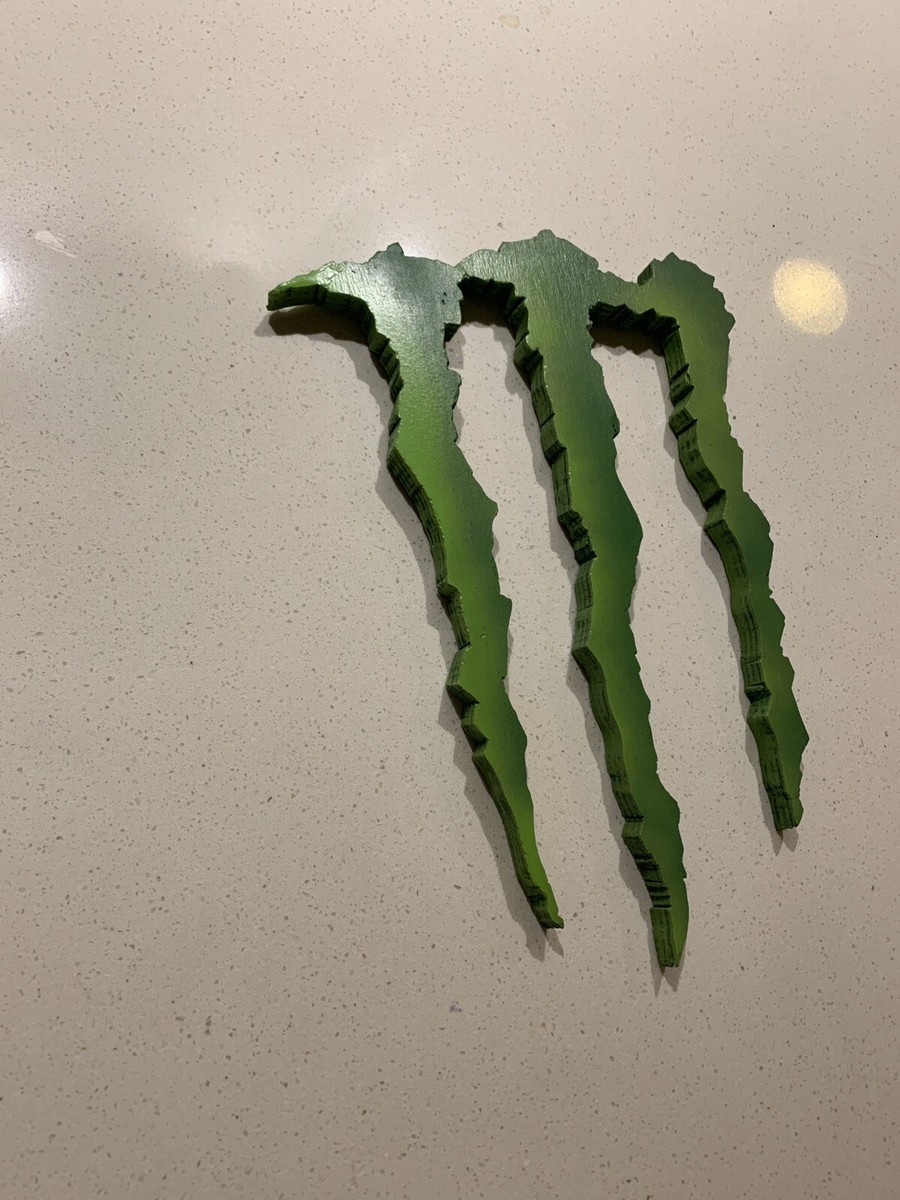Custom Reproduced Handmade Monster Energy Drink Wooden Wall Decal