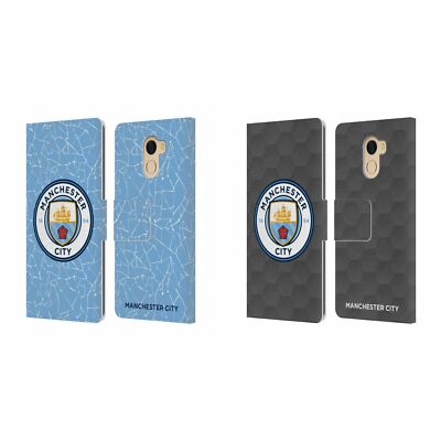 MAN CITY FC 2020/21 BADGE KIT LEATHER BOOK WALLET CASE FOR WILEYFOX & ESSENTIAL
