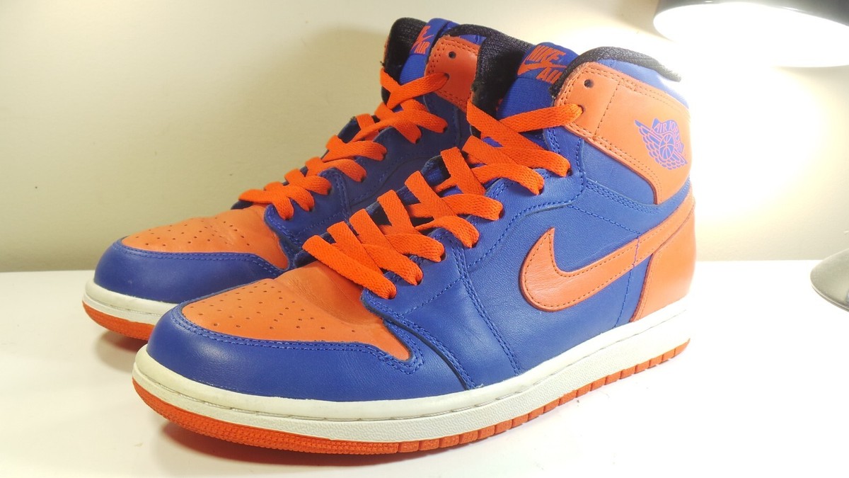 2013 NIKE AIR JORDAN 1 I 555088 407 KNICKS 8 VINTAGE 3 4 5 6 13 12