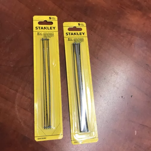 2x New Pack Of Stanley 6-1/2” STHT20362 Coping Saw Blade Steel 10 Blades