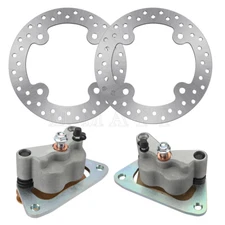 Front Brake Calipers & Brake Disc Rotors for Polaris RZR 800 EFI 2008 2009-2014
