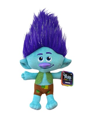 Dreamworks Trolls World Tour Plush Branch Doll - Blue - **BRAND NEW!!!**