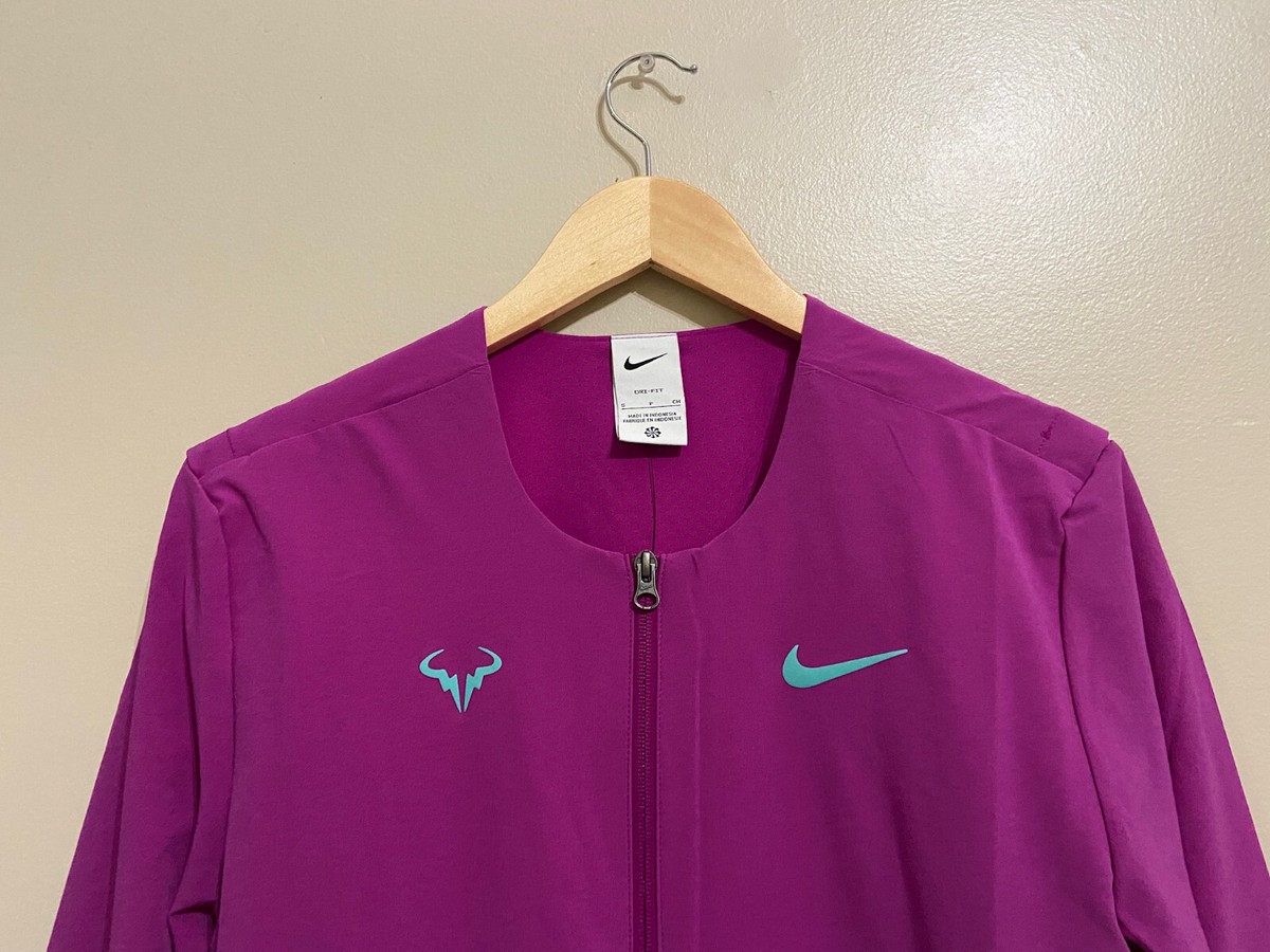 Men's Nike Rafa Nadal Dri-FIT Tennis Jacket Purple Blue