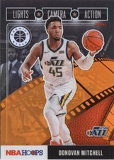 2019-20 Hoops Premium Stock Donovan Mitchell Holo Lights Camera Action Prizm #9