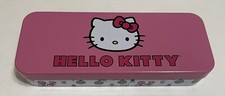Hello Kitty Pink Tin Box Pencil Box Pen Case Metal Vintage Sanrio 2011