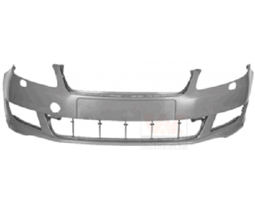Front Bumper Skoda Roomster Practik 04.2010 With Holes For Spray Nozzles