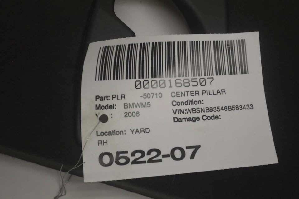 2006-2010 BMW M5 ЦЕНТРАЛЬНАЯ ПРАВАЯ ПАССАЖИРСКАЯ СТОРОНА ВЕРХНЯЯ СТОЙКА НАКЛАДКА НА ПАНЕЛЬ ОТ ОРИГИНАЛЬНОГО ПРОИЗВОДИТЕЛЯ - Изображение 3 из 3