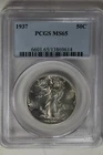 1937  .50  PCGS  MS65     Walking Liberty,  Lady Liberty Half