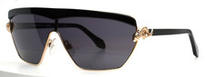 ROBERTO CAVALLI Mirihi 749S 28B Black Gold Womens Browline Sunglasses --130 B:44
