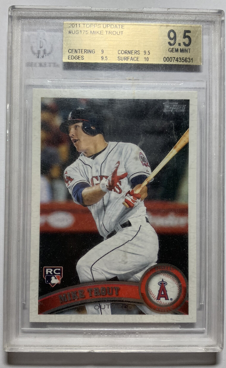 2011 Topps Update Mike Trout #US175 Rookie BGS 9.5 Gem Mint LA Angels RB