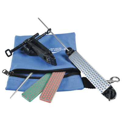 DMT Aligner Deluxe Kit, 3 Diamant-Schleifsteine + 1 Schärfer für gezahnte Klinge