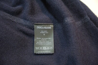 マジック NEW Zadig & Voltaire Men's Button neck wool blend sweater in navy