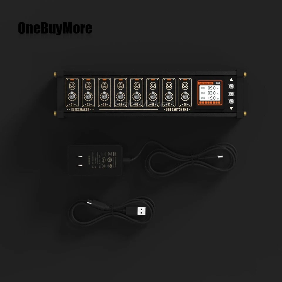 EleksMaker NK6P 35W USB Switch 8 Port USB Hub NK6 With Power Adapter 1 PCS New - Image 2 of 3