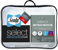 Sealy Mattress Protector Select Balance White Super King Size Du Pont Washable