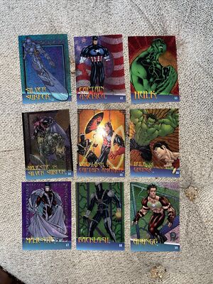 1997 Marvel vs. Wildstorm Clearchrome Set A1-A9  Complete Set